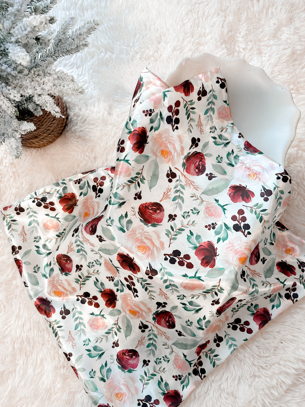 Floral Satin Pillowcase